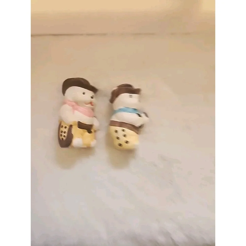 Vintage Cowboy & Cowgirl Bears‎ Salt & Pepper Shaker Set